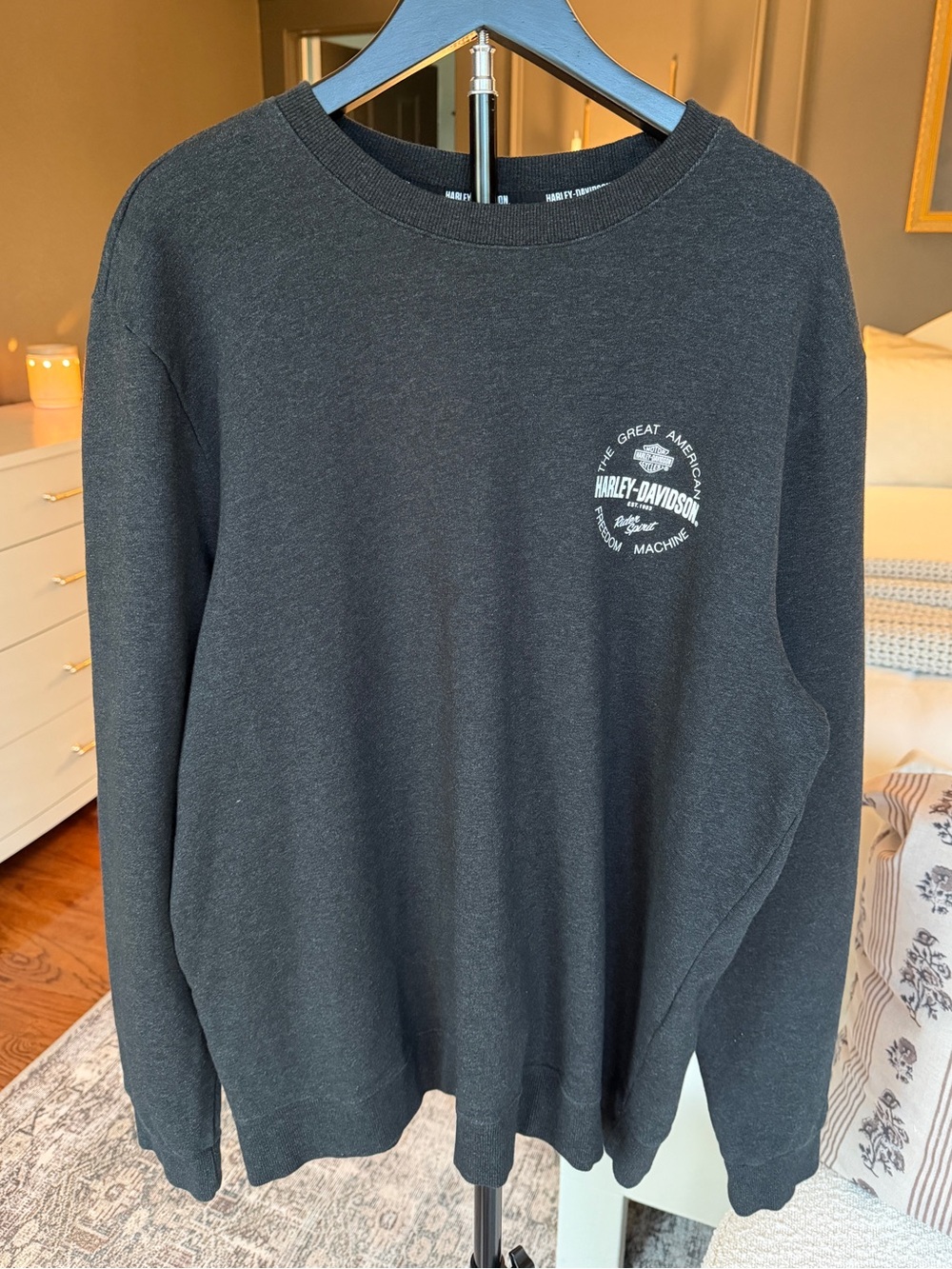 Harley-Davidson Women’s Slim Fit Graphic Crewneck Sweatshirt Freedom Machine